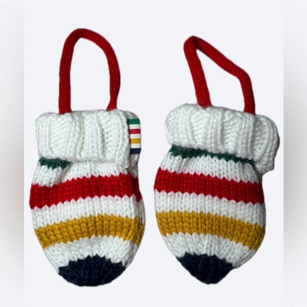 Set of 2 - Hudson’s Bay/HBC Stripes Mitts Ornaments